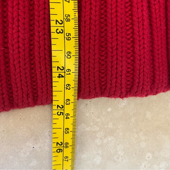 Lands' End Red Cable Knit Cardigan - Picture 12 of 14